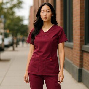 Carhartt Force Scrub Top XS Purple Short Sleeve